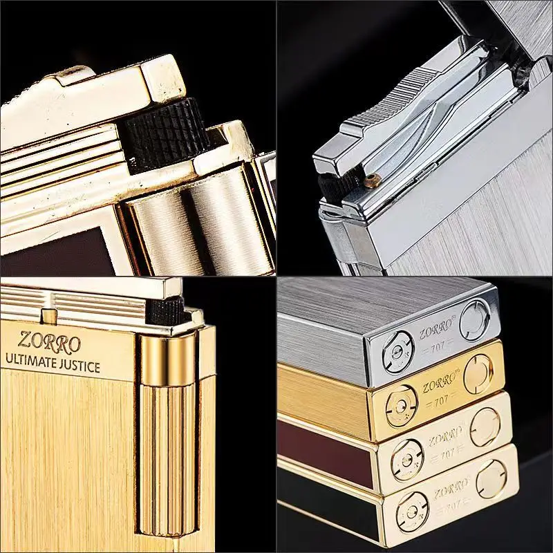 Zorro Original Genuine Kerosene Loud Sound Lighter Steel Wire Drawing Gasoline Engine Smoking Pipe Gift for Men