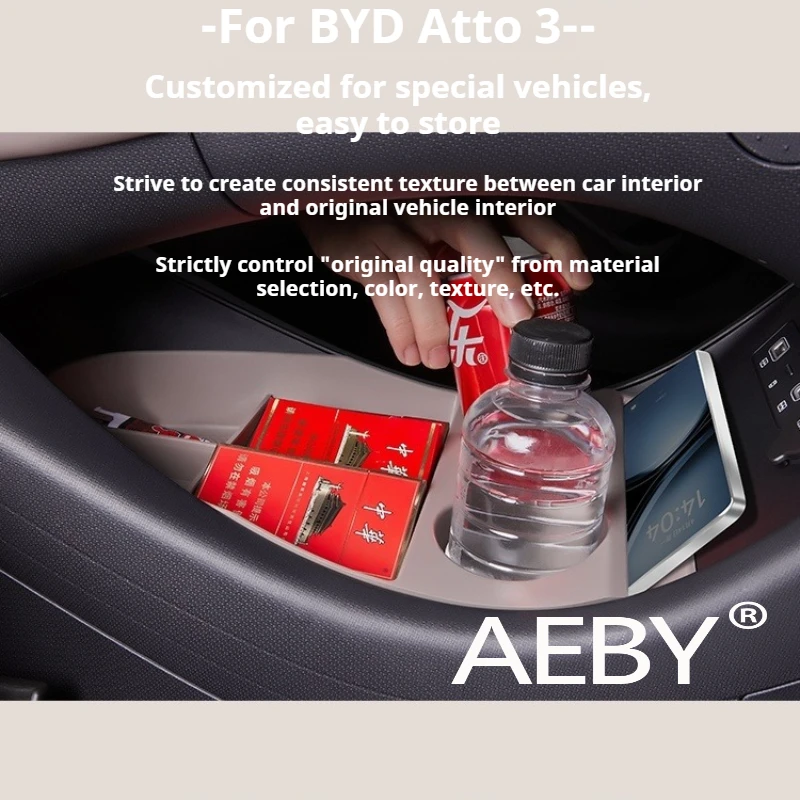 

AEBY For BYD Atto 3 Smart Driving Edition 2025 Center Console Lower Layer Silicone Storage Box,Tidy Auto Interior Accessories