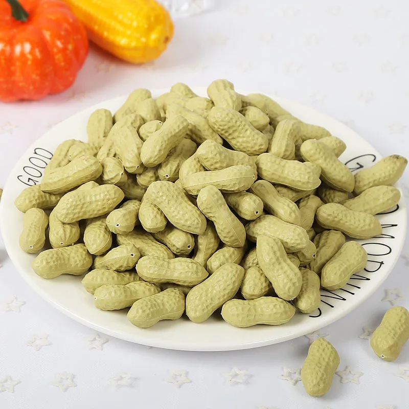 10Pcs Simulation Peanut Fake Vegetable Model Artificial Dried Fruit Ornament Hotel Window Display Props DIY Holiday Party Decor