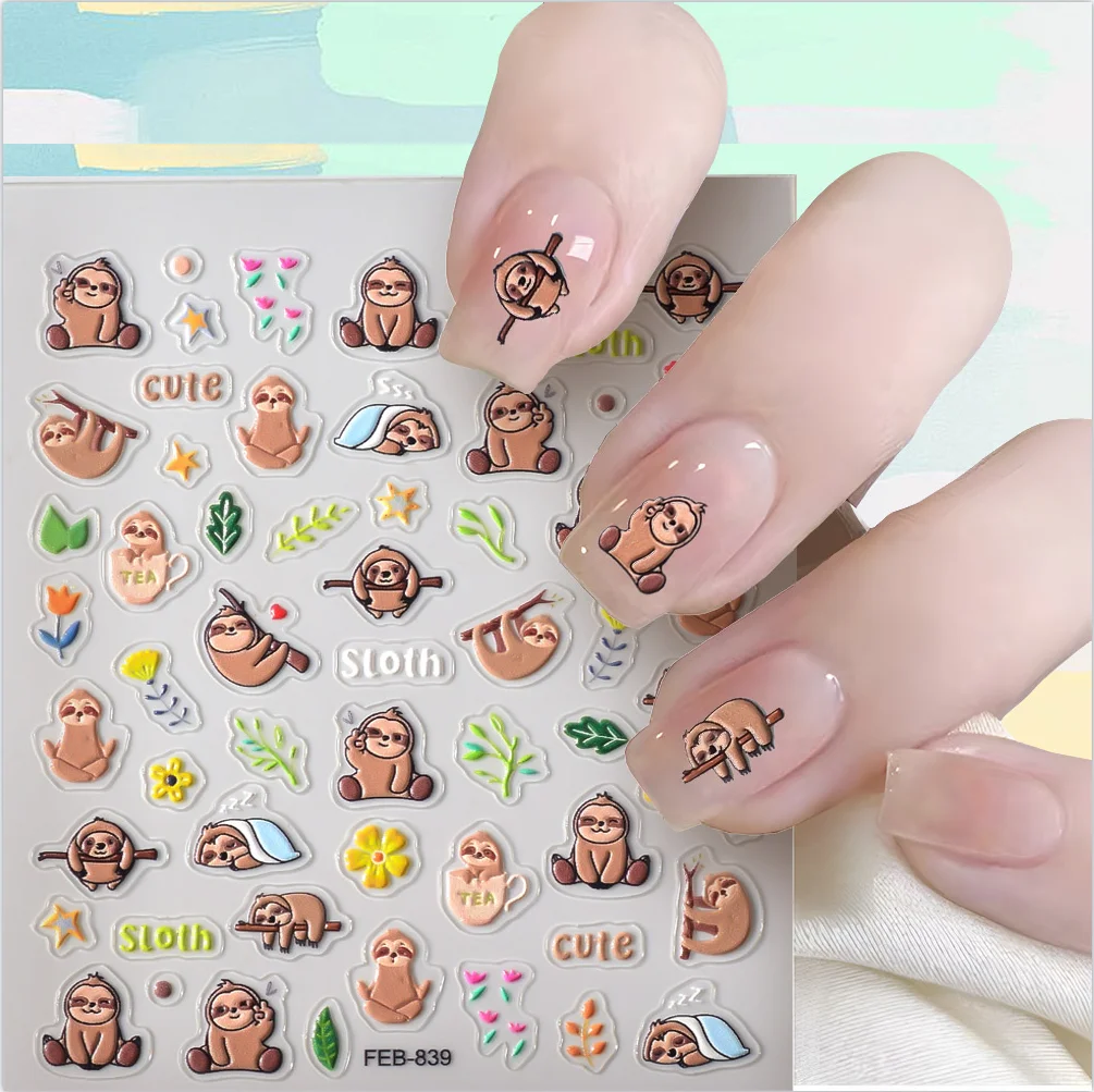 

Personalise Sticker Nails 5d Embossed Gold Jelly Style Embossed Relief Sticker for Nails Mug Booknote Siutcase OEM Wholesale