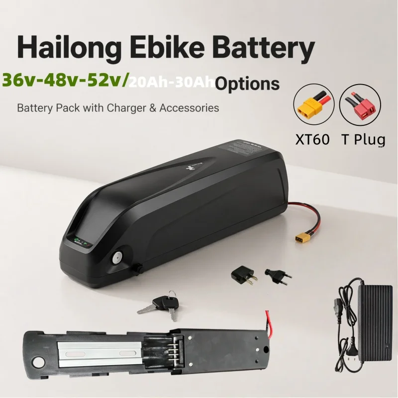 Bafang BBS02 BBS03 BBSHD Special Battery, Hailong 36V 48V 52V 12Ah to 30Ah Electric Bicycle Battery