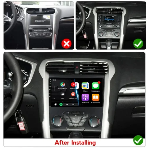 Imagen 2 del producto Android15 Carplay Auto para Ford Mondeo 5 2012 2013 2014 2015 2016 2017 2018 2019 reproductor de Radio Multimedia para coche WIFI + 4G 2DIN estéreo