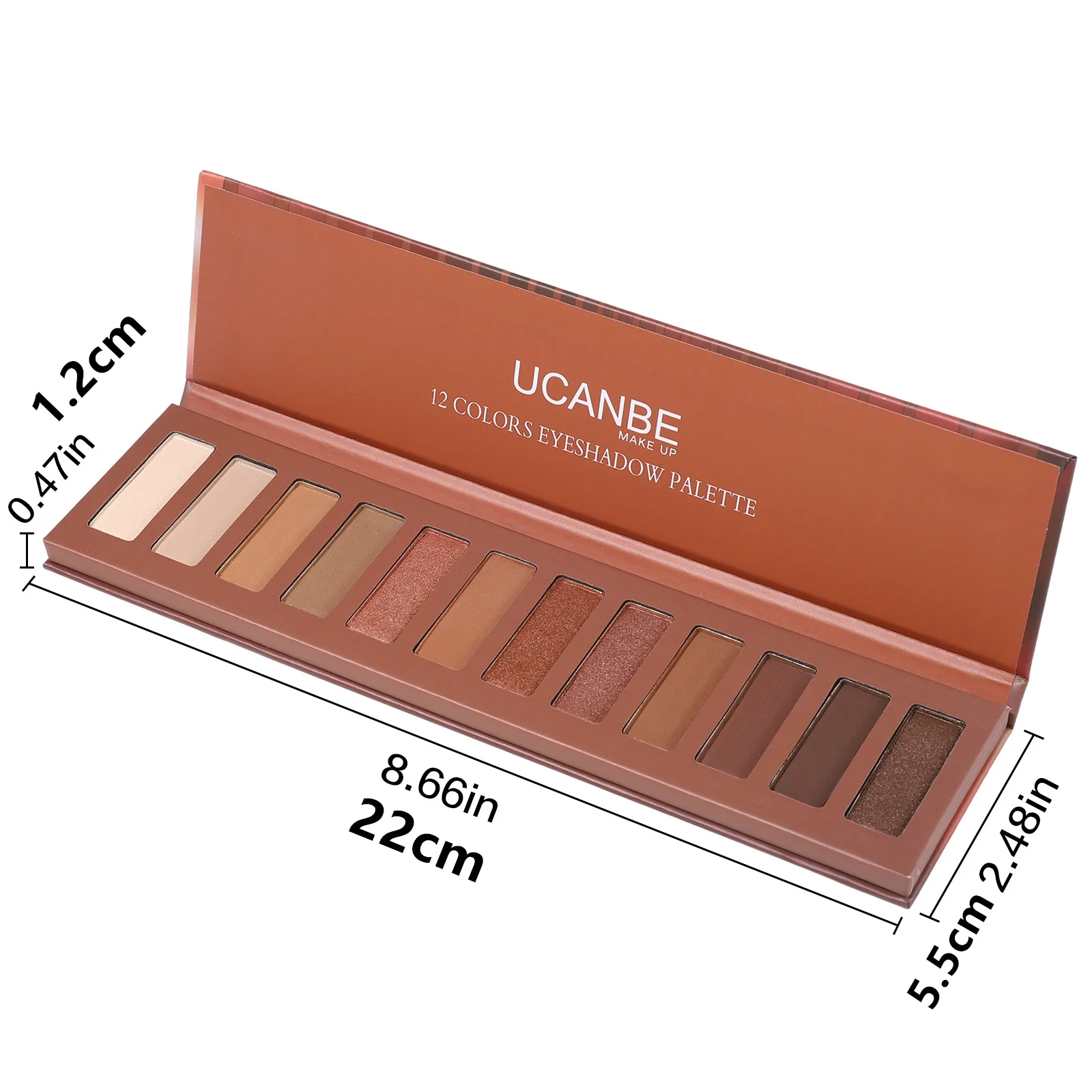 UCANBE 12 Color Eyeshadow Makeup Palette, Naked Nude Eye Shadow, Neutral Matte Shimmer Make Up Pallet - 01