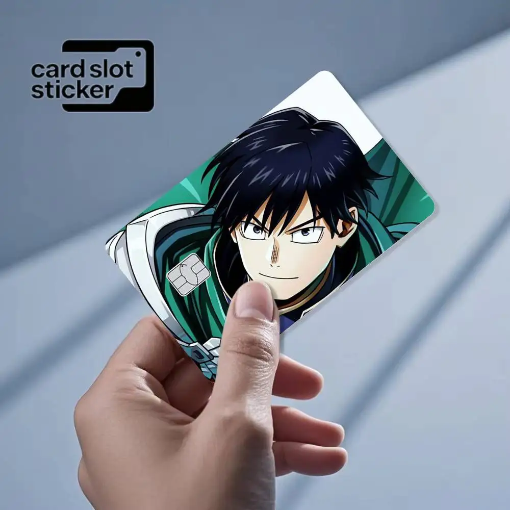 Cartoon T-Tenya Iida  Credit Card HD Stickers Small Chip Waterproof Sticker Game Card Decal Gift