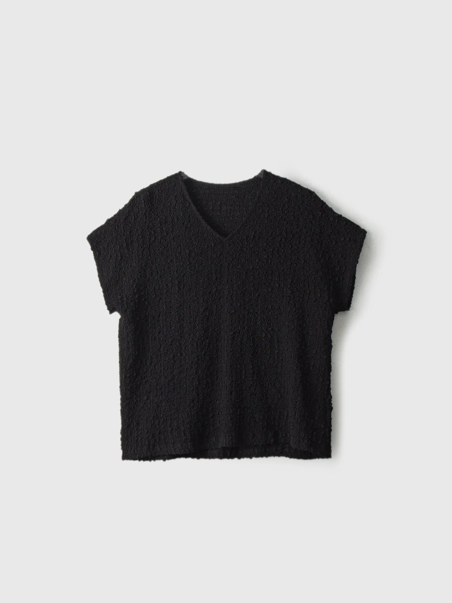 Winsleter-94%Silk 6%Spandex Bubble Crepe Elegant T-Shirt, V Neck Folds, Women Commute Thin Loose Top, 2026 Autumn New T68532CC