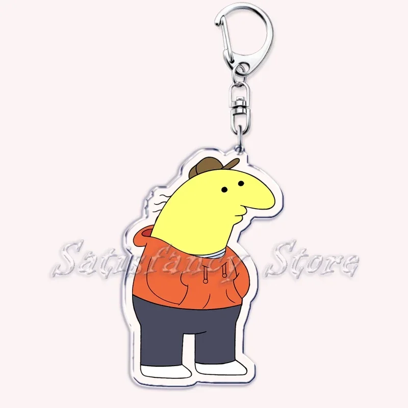 Popular Smiling Anime Keychains Adult Pim Charlie Alan Keyring for Accessories Bag Pendant Key Chain Ring Jewelry Friends Gifts