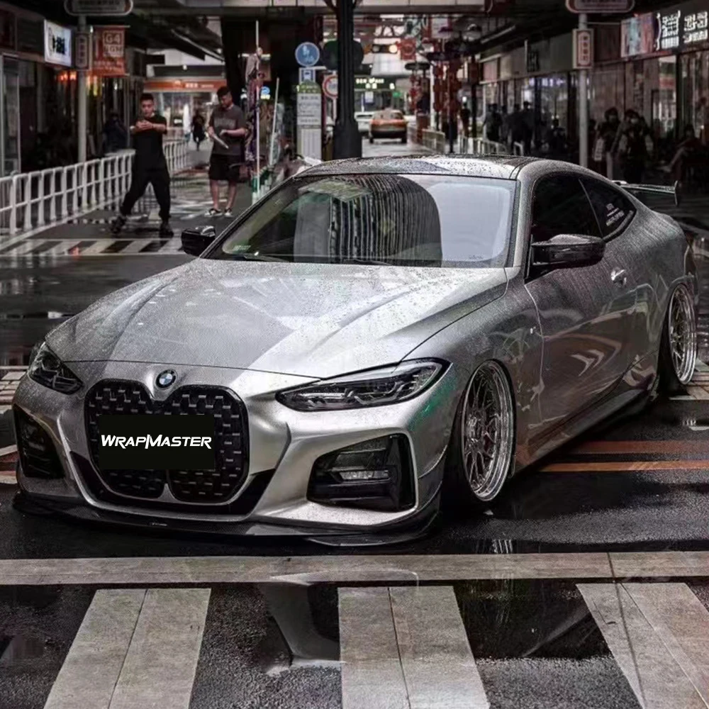 Wrapmaster 1.52*17m Car Exterior Film PET Liquid Star Silver Vinyl Wrap Car Wrapping Film