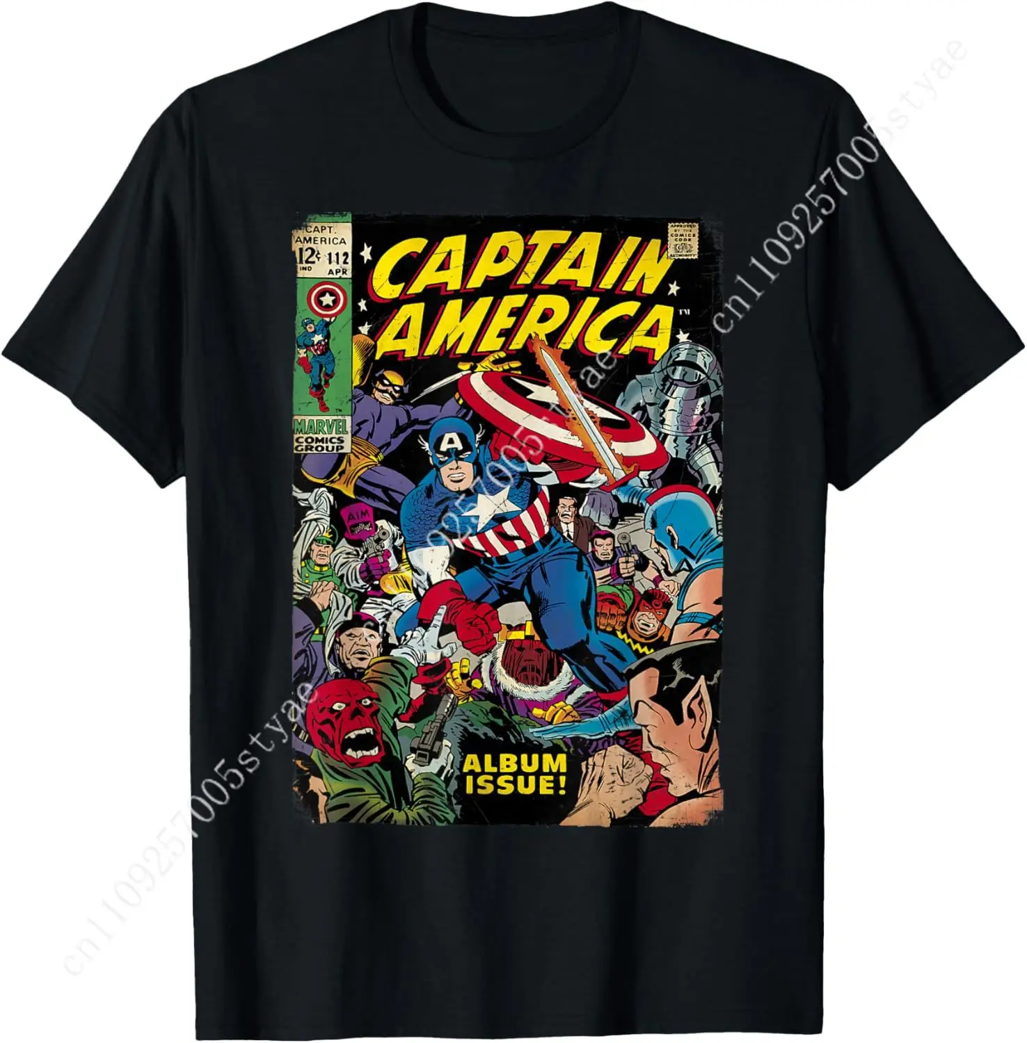 Marvel Comics Vintage Captain America and Villains Cover T-Shirt Small