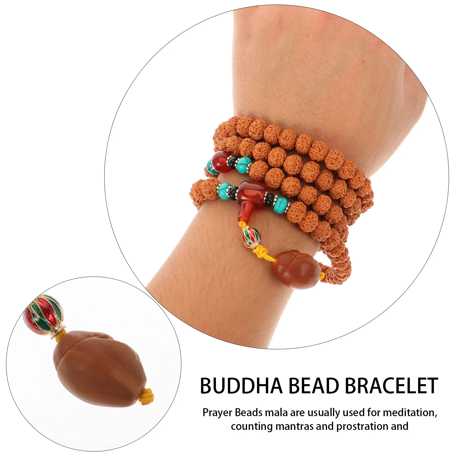 

Necklace Buddhism Prayer Bracelet For Men Women Meditation Stress Bracelet Relief Jewelry