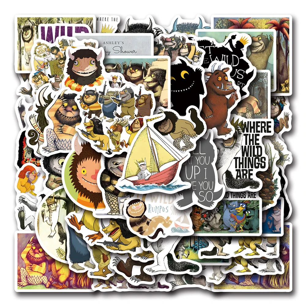 10/30/55PCS Where The Wild Things Are Sticker Graffiti DIY Scrapbook Notebook Motorcycle Skateboard Water Cup Waterproof Sticker