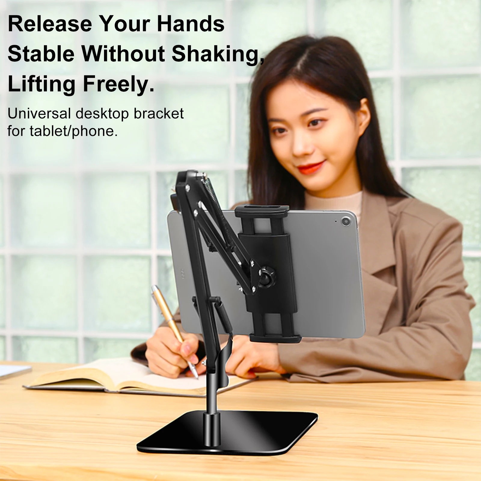 Adjustable Tablet Holder Stand Long Arm Bracket Support for iPad 4 to 12.9 inch Tablet Smartphone Bed Desktop Lazy Holder