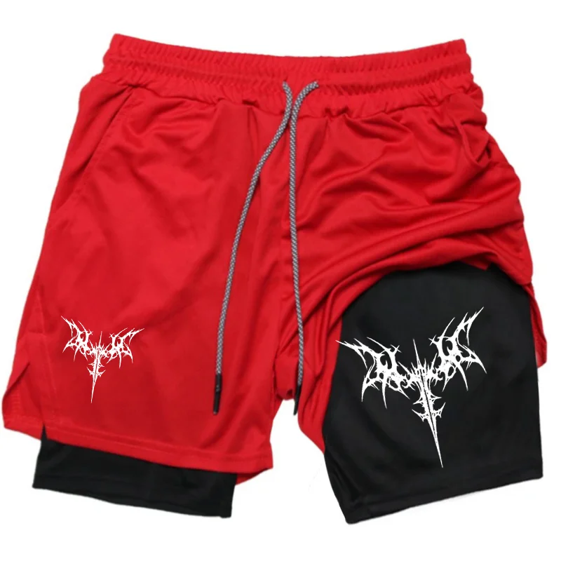 Best-selling men's double-layer shorts suitable for running training 2-in-1 sports fashion shorts quick-dry and breathable