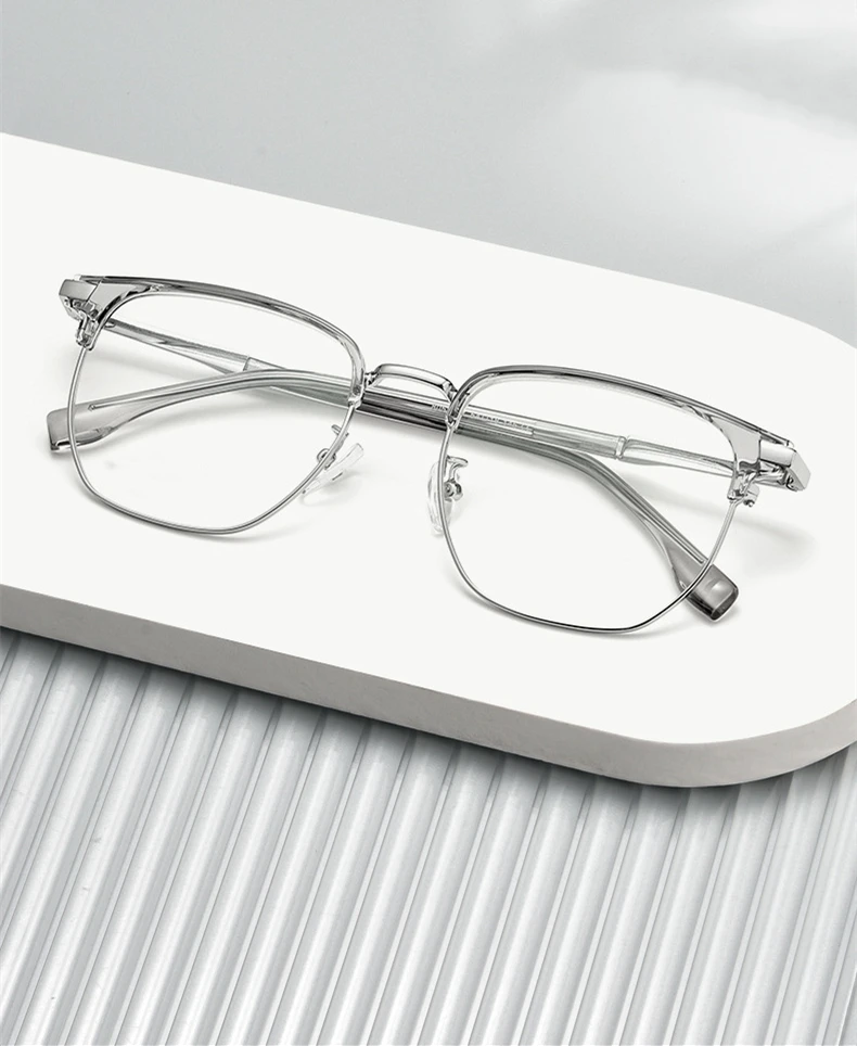 80523 Hochwertige Retro-Lesebrille mit großem Rahmen für Herren, Computer-Anti-Blaulicht-Brille, professionell anpassbare Presbyopie-Brille – Detail 2