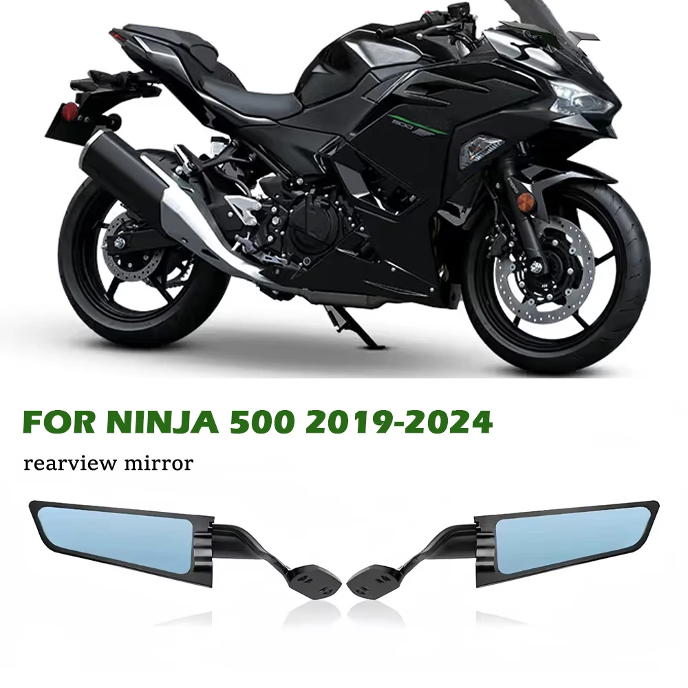 

Для Ninja 500 2019-2024 аксессуары для мотоциклов, зеркала Stealth Wing, спортивное зеркало с крылышками, регулируемое зеркало ninja 500