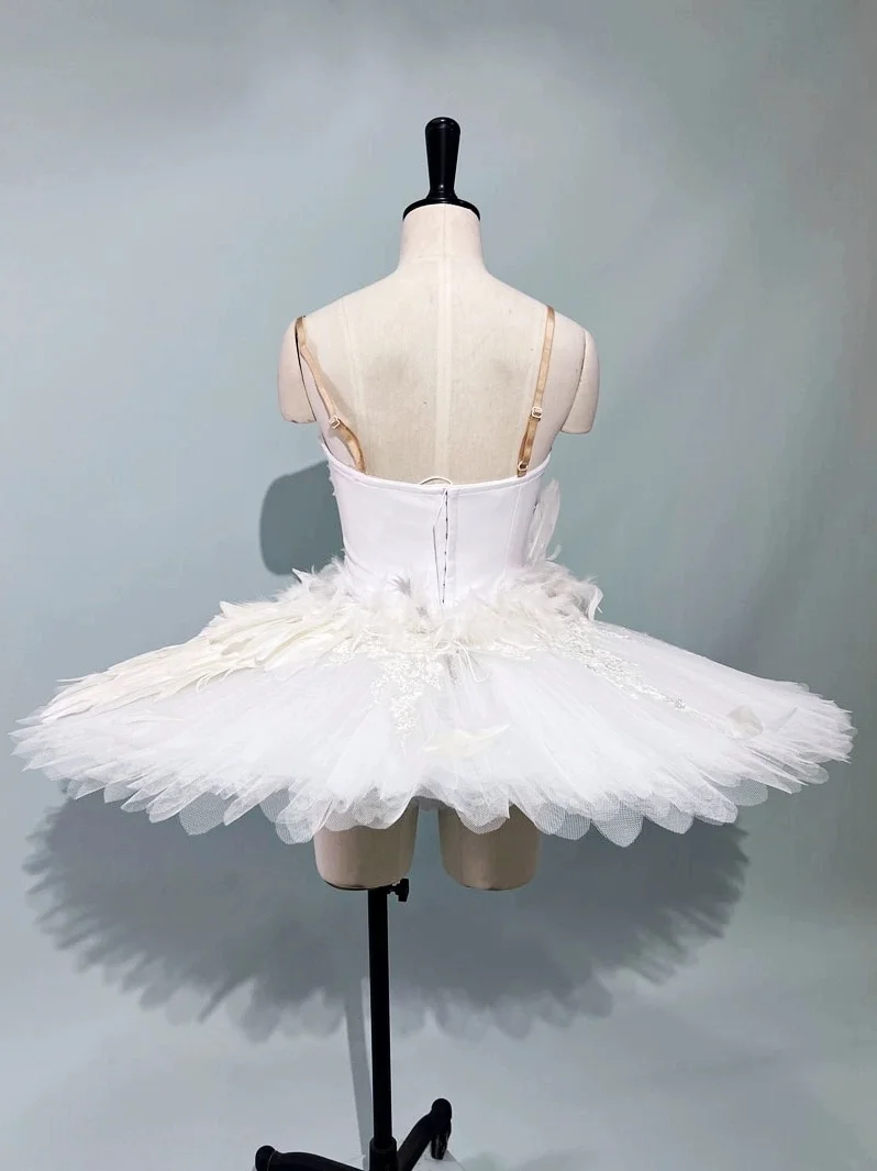 Latest 2024 white tutu customized for White Swan Death of Swan dance suitable for children and adults