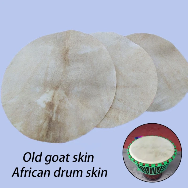 

30-60CM African Drum Old Goat Drum Skin Replacement Maintenance Drums Skins Percussion Instruments Accessories Hand Drum Parts