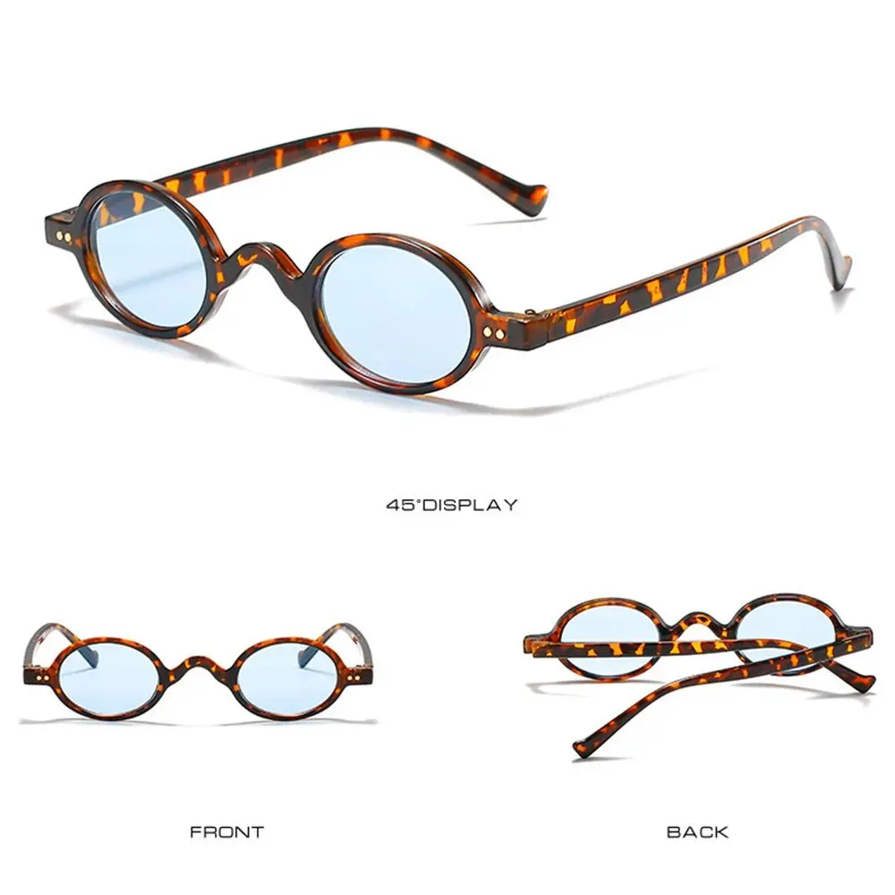 السفر UV400 ظلال الهيب هوب جولة النظارات الشمسية إطار صغير البيضاوي النظارات الشمسية نظارات الشمس #4