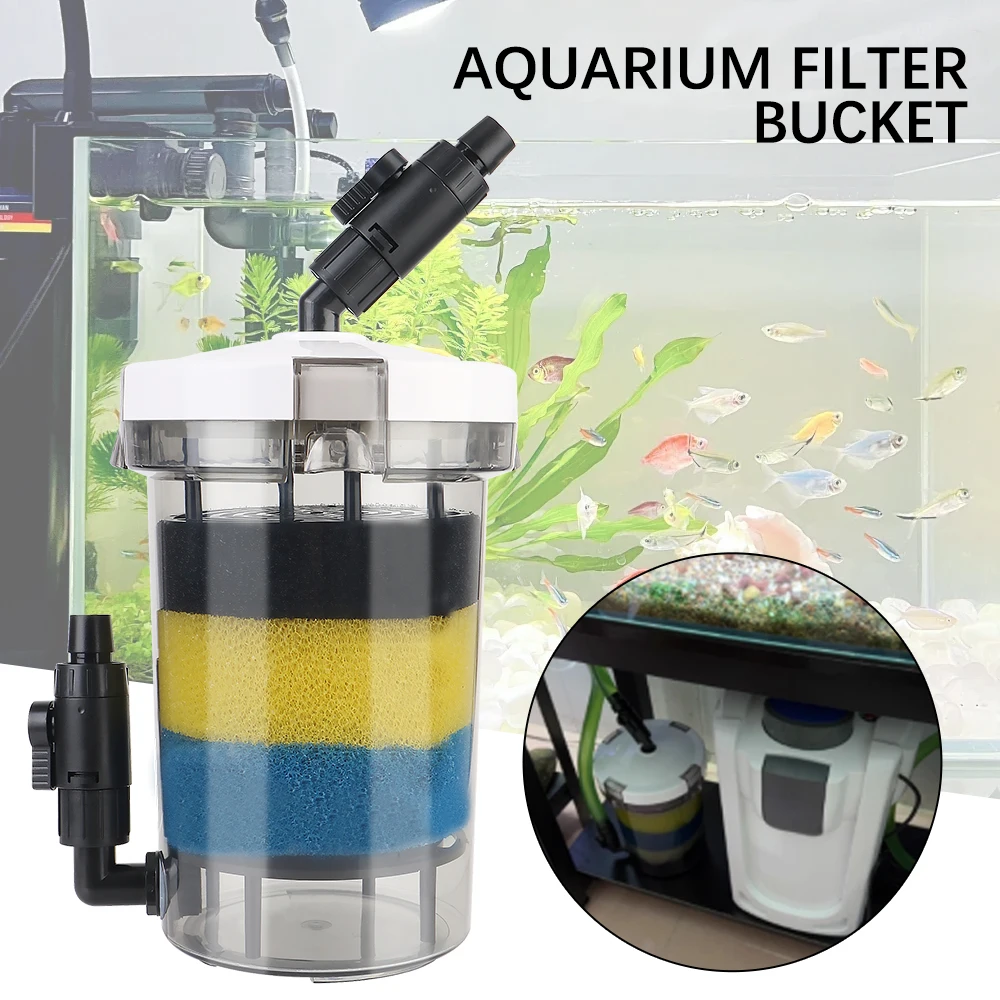 Three Layers Fish Tank Filter External Filter Barrel For Aquarium Fish Tank Oxygenation Submersible Filtration Water Purifier