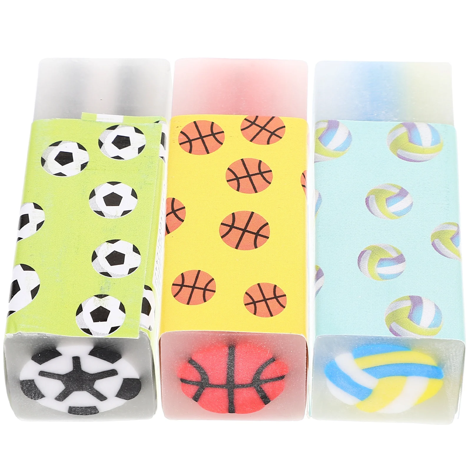 

12pcs Basketball Football Baseball Jelly Core Erasers for Kids School Supplies School Supplies Cute Cartoon Shaped PVC