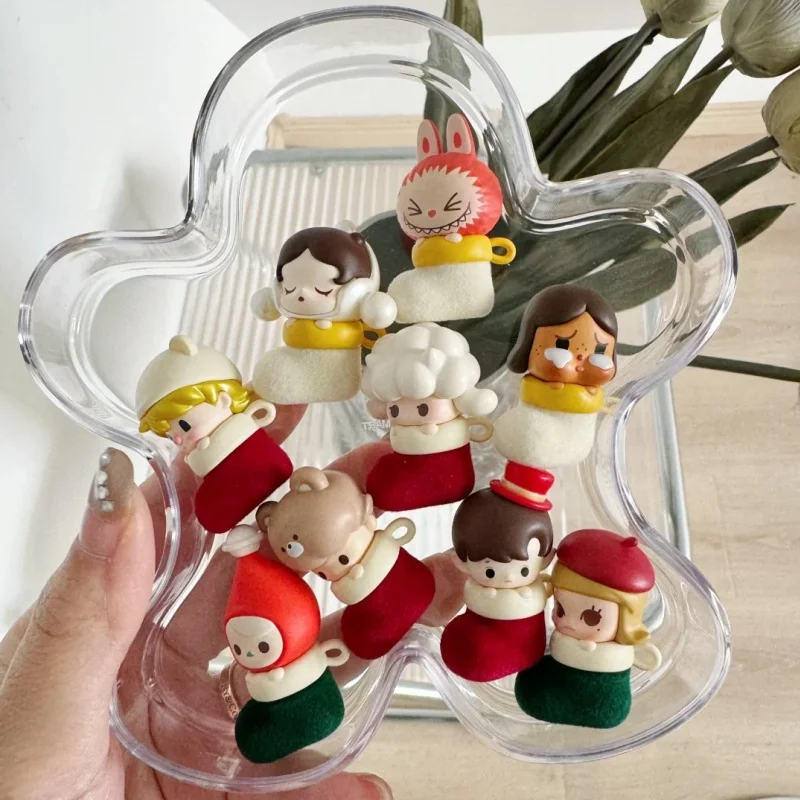 2024 Hot Sale Official Authentic Bubble Cute Christmas Socks Series Doll Set Box Flocking Trend Cute  Christmas Decoration Gifts