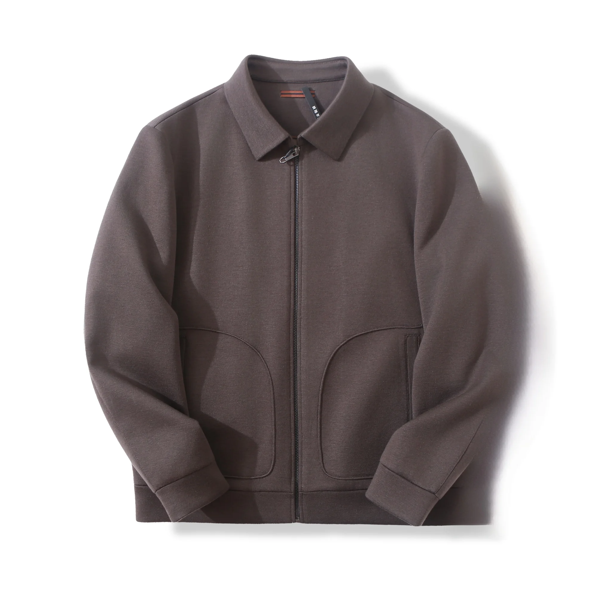 

Мужская зимняя теплая вязаная куртка-пуховик с воротником-стойкой, эластичная, повседневная, приталенная, с длинными рукавами, на молнии