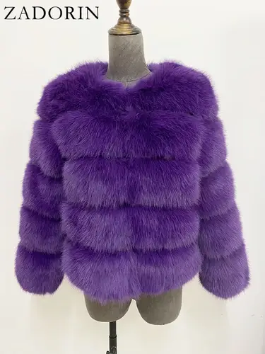 ZADORIN S-6XL Mink Coat Winter Black White Faux Fur Coat Woman Elegant Fluffy Faux Fur Jacket Top Short Fur Coats Woman Clothing - Image 30