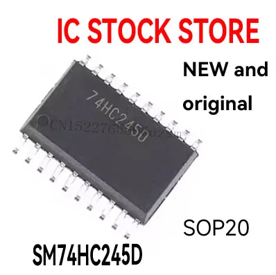 10PCS New and Original ICN74HC245 74HC245 74HC245D Wide Body 7.2MM SOP20 IC SM74HC245D