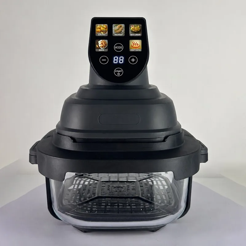 Large Visual Catering Prep Frame Clear Glass Cavity Intelligent Touch Panel Dual-Temperature Fresh Retaining Design
