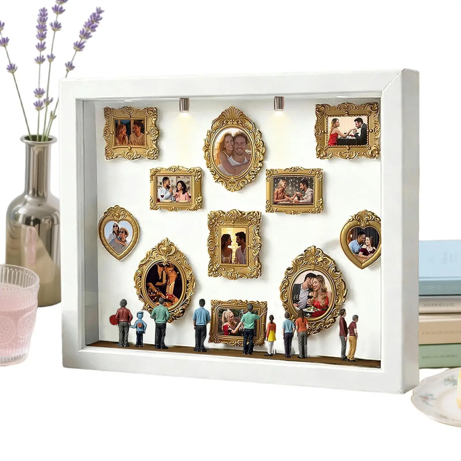 DIY Museum Photo Album Museum Silhouette Box Photo Display Silhouette Case With Light Creative Memory Display Kit Frame Kit