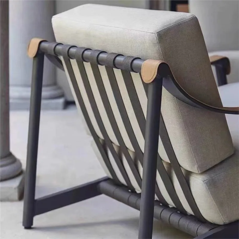 โซฟาพักผ่อนกลางแจ้งสำหรับวิลล่า โรงแรม ลานกลางแจ้ง ระเบียง โซฟาอลูมิเนียมอัลลอย