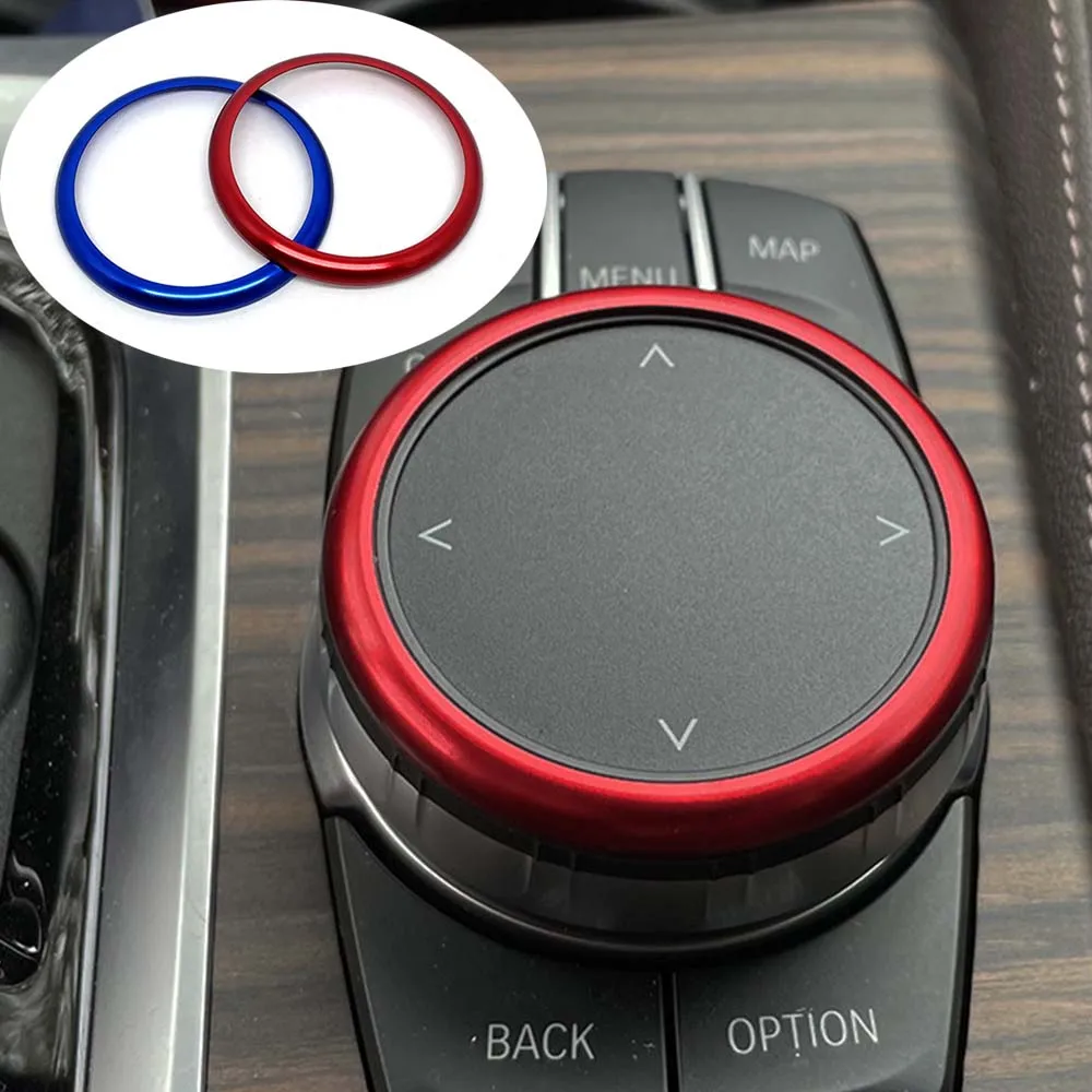 Auto-Multimedia-Drehknopf-Abdeckung Zierring-Aufkleber Passend für BMW 5er G30 G38 X3 G01 X4 G02 2014-2020 Zubehör