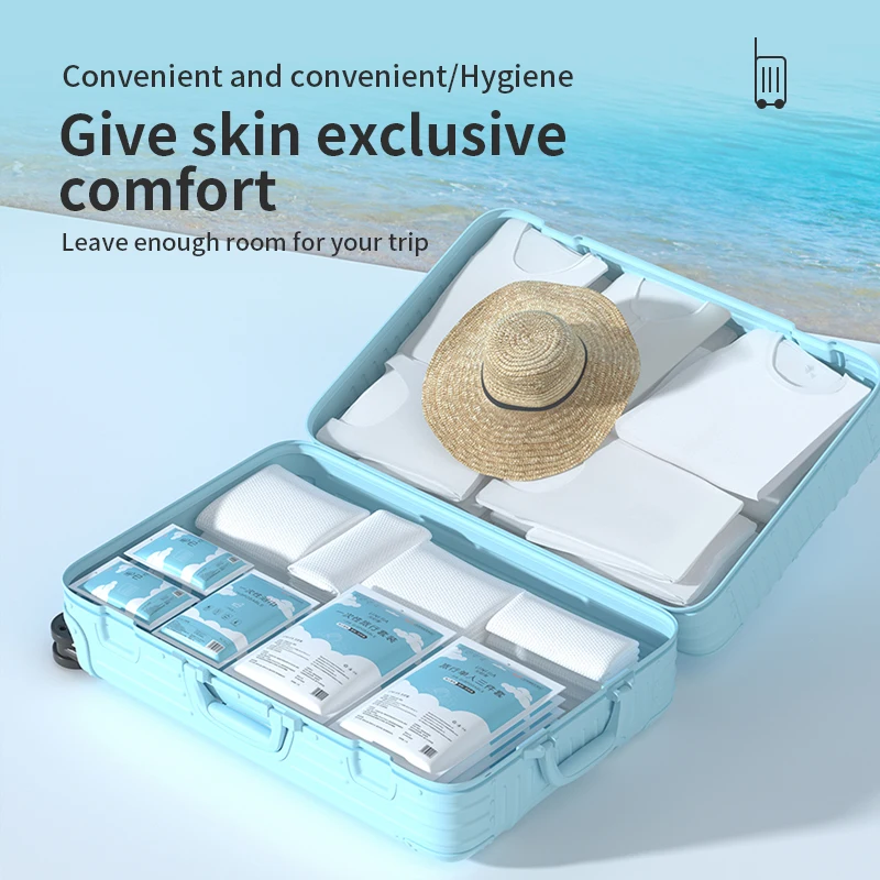 Thickened Disposable Double Single Bed Sheet Non-woven Fabric Dirty-Proof Portable Bedding Set with Quilt Cover Sheet Pillowcase