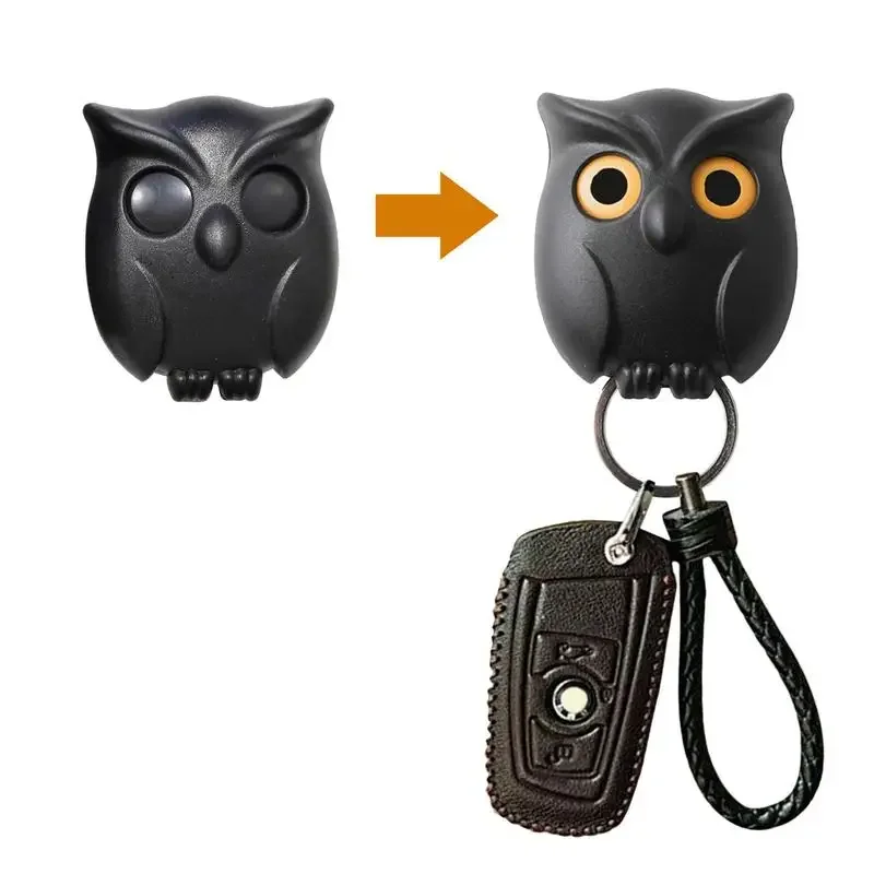 Owl Key Hook Keys Holder Wall Hook Home Decor Magnetic Organizer Keychain Holders Hanger Hooks For Room Doorway Gift No Punching