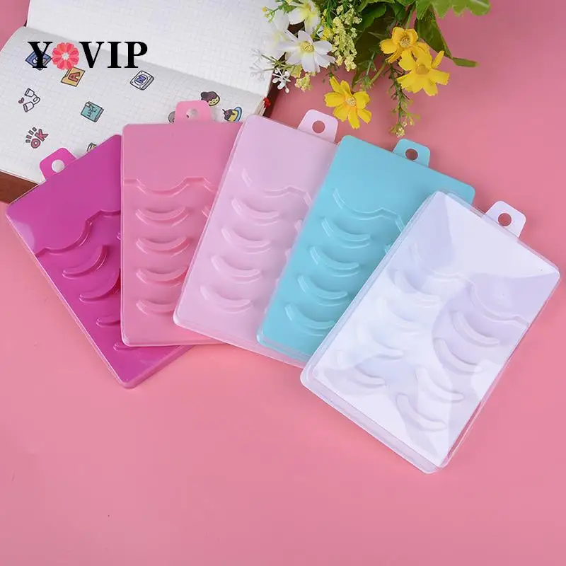 5 Pair Empty Eyelash Eyelash Storage Box Empty False Eyelash Care Storage Case Box Container Holder Compartment Tool Makeup Tool