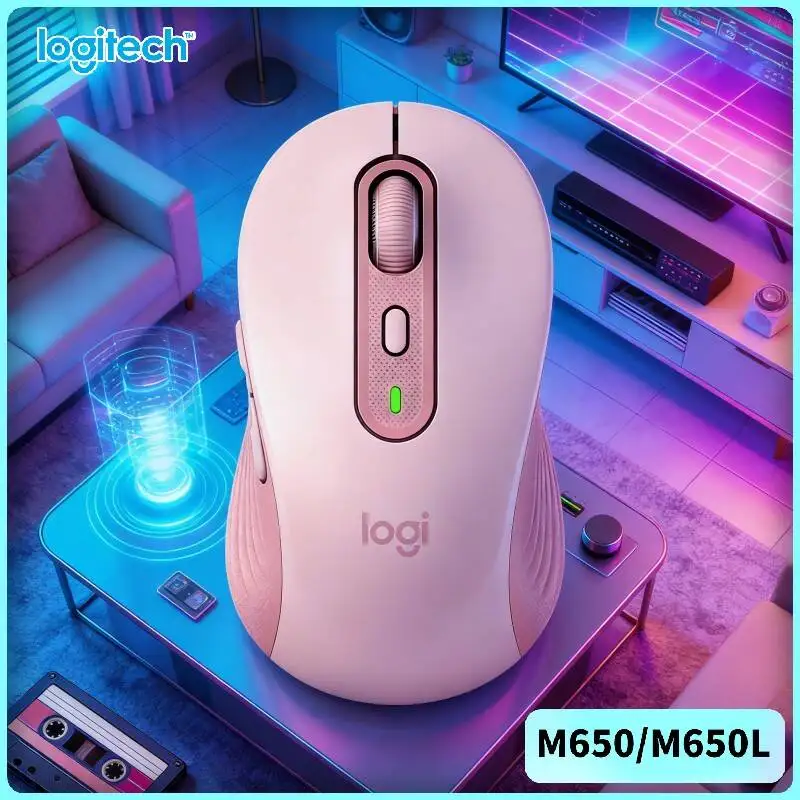 Logitech M650/M650L Wireless Mouse - Recycled Plastic Components, 5 Programmable Buttons, 4000 DPI Tracking, 10m Range