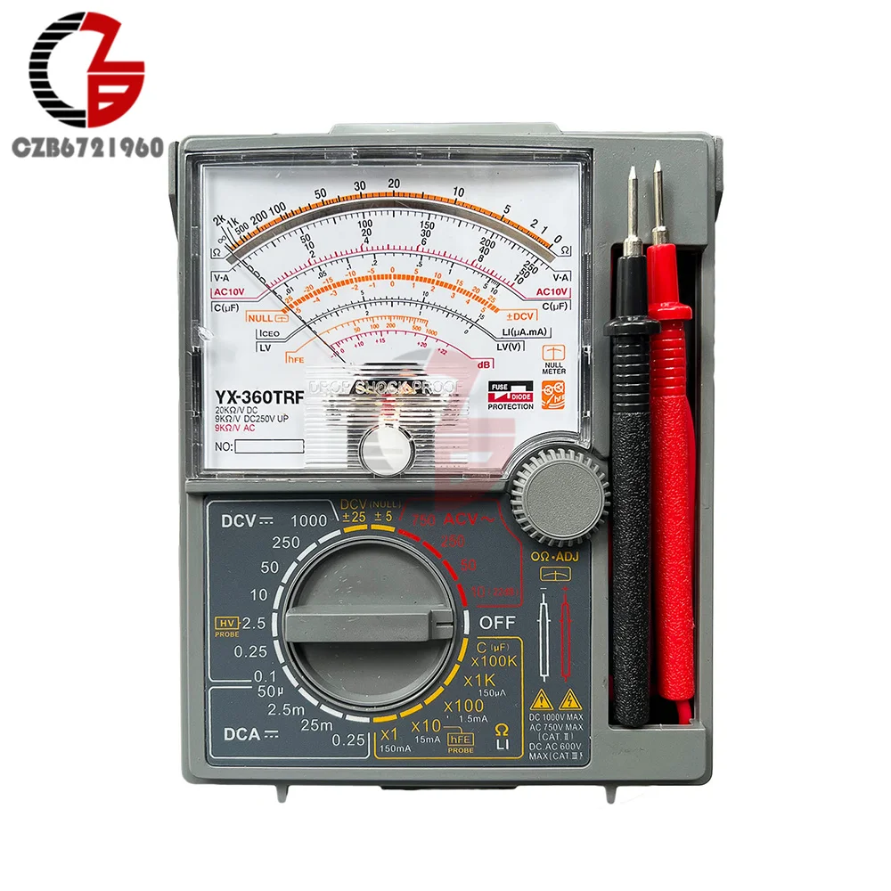 AC DC NEW IN YX-360TRF Analog Multimeter Tester  Intelligent AC DC Voltage Current Multímetro Test Meter