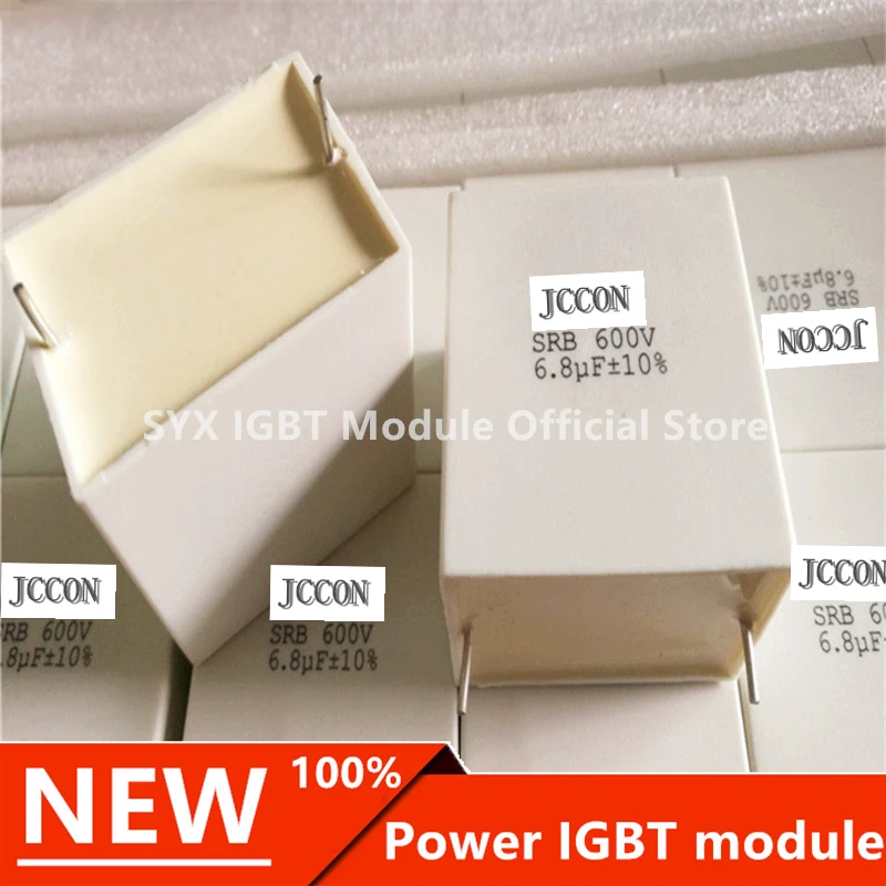 600V6.8UF 2PCS EAC 600VDC SRB F High Voltage Filter Film Capacitor Size Length 42X Width 29X Height 45mm Foot spacing 37MM