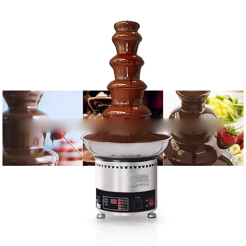 초콜릿 녹는 분수 기계 호텔 뷔페 7층 전기 초콜릿 분수 기계 스테인레스 스틸 전기 초콜릿