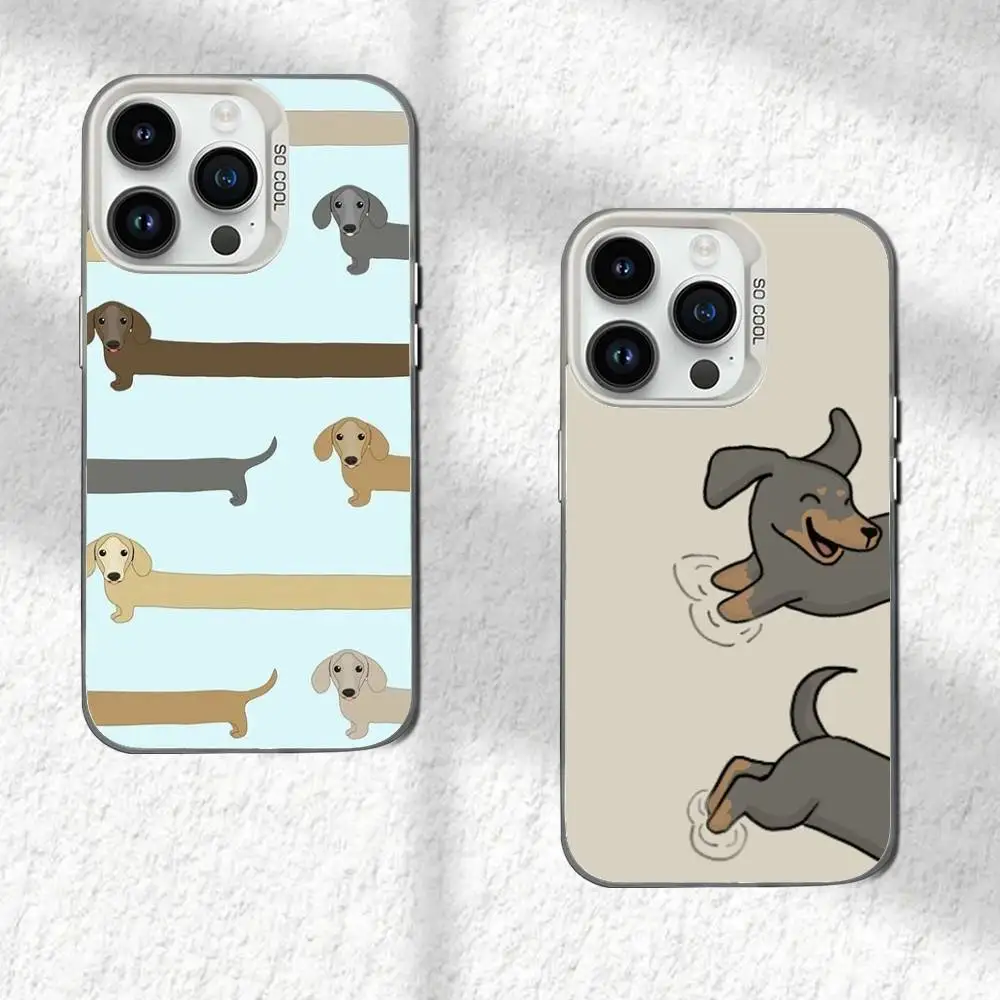 

Dachshund Sausage Dog Phone Case For iPhone 16,15,14,13,12,11,Mini,Pro,SE,MAX White Matte Shockproof Cover