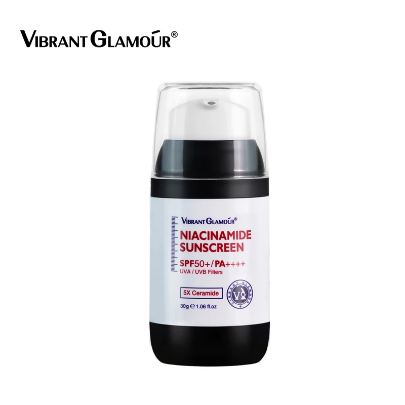 VIBRANT GLAMOUR Niacinamide Sunscreen Blocks UV Rays Brightens Skin Tone Absorbs Moisture Quickly