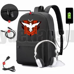 Game Free Fire Garena Roupa Angelical USB Charging Backpack Women Travel Bags School Bags for Teenage Girls High Quality Bookbag