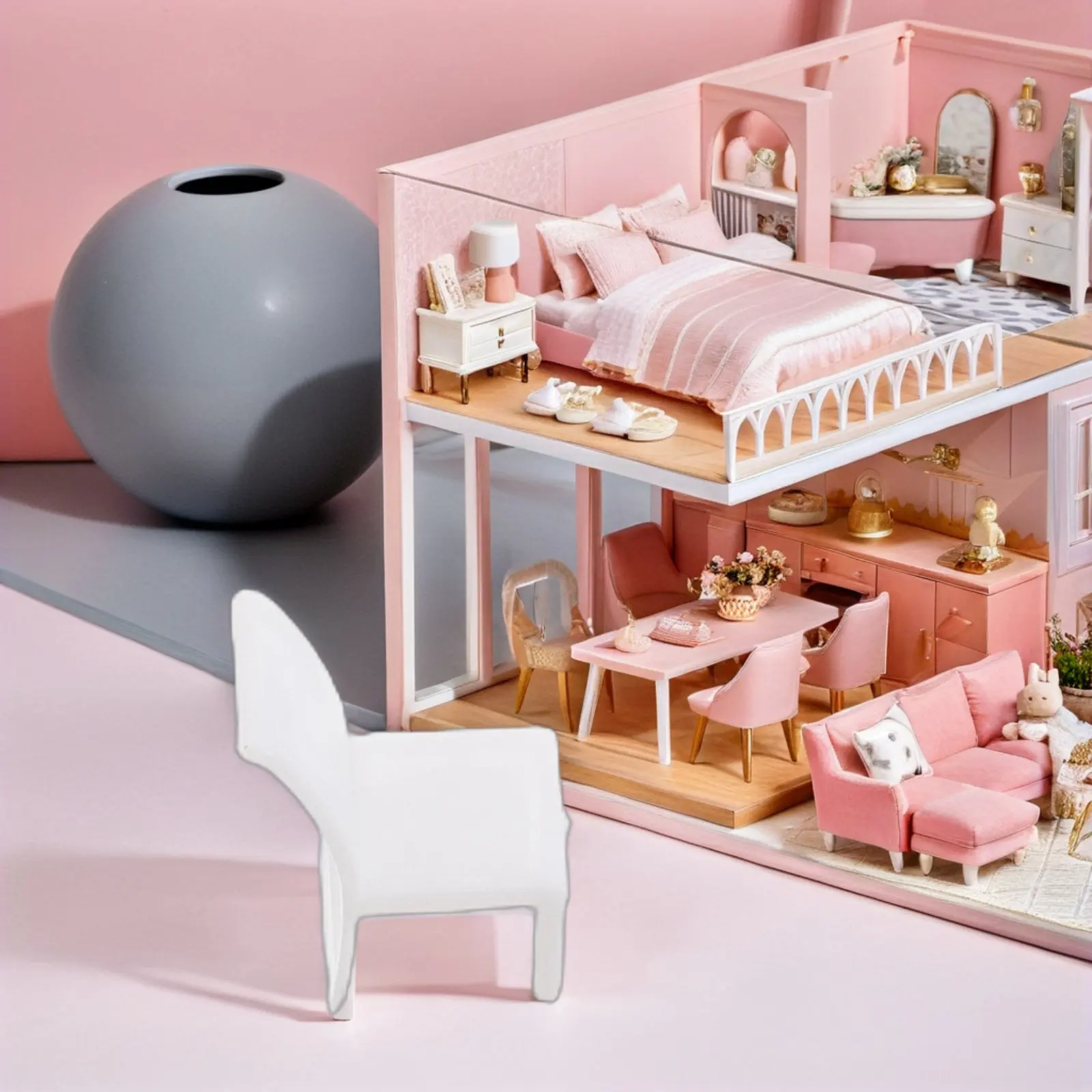 10Pcs Miniature Chairs for Dollhouse Tiny Plastic Furniture Micro Landscape Accessories Sand Table Decorations 1 75 Scale