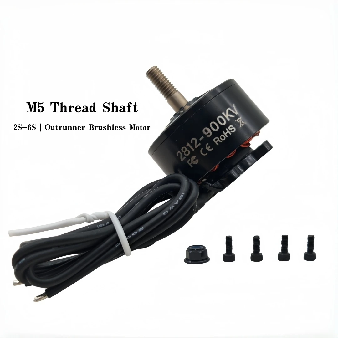 2812 900KV FPV Drone Brushless Motor 2812 2-6S 73g M5 Thread Shaft for 7/8/9/ RC Multirotor Long Range Quadcopter