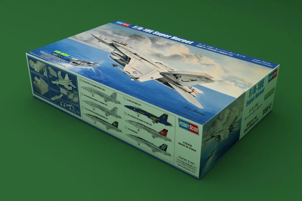 HobbyBoss 85812 1/48 Scale US F18 F-18 F18E F/A-18E Super Hornet Fighter Plane Aircraft Plastic Assembly Model Building Kit