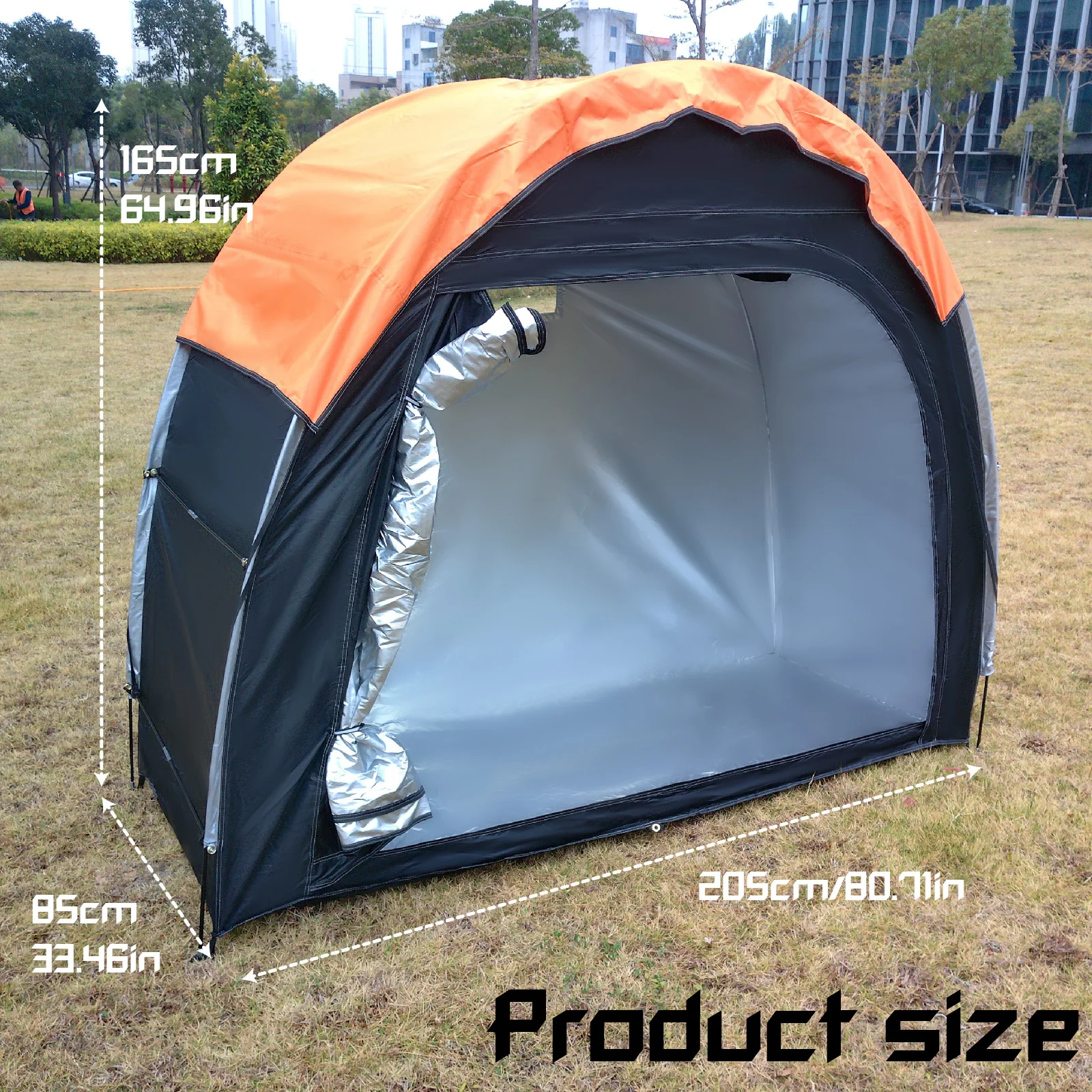 Outdoor Bike Rain Shelter Tent Portable with Storage Aluminum Alloy Frame Ideal for Cycling Trips