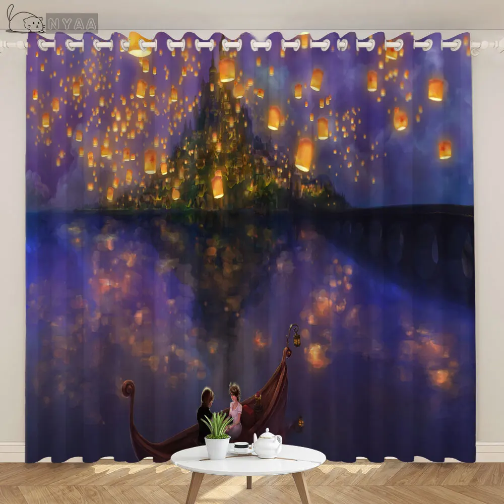 Princess Castle Curtains for Children Girls Bedroom Window Curtains Kitchen Curtains Study Curtains Living Room Window Curtains