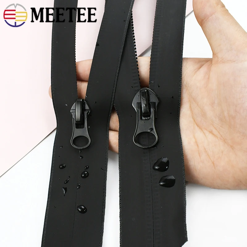 2/3/5M 3# 5# 8# 10# Waterproof Zipper Invisible Nylon Zippers Reverse Zip Slider Tent Closure Zips Repair Kit Sewing Accessories