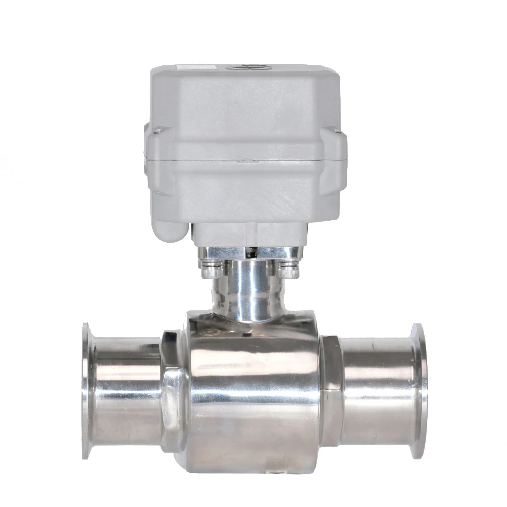 32mm/38mm Stainless 304/316 Sanitary ball valve Size 32/38x50.5mm Tri-Clamp type food grade Electric Ball Valve for medicine