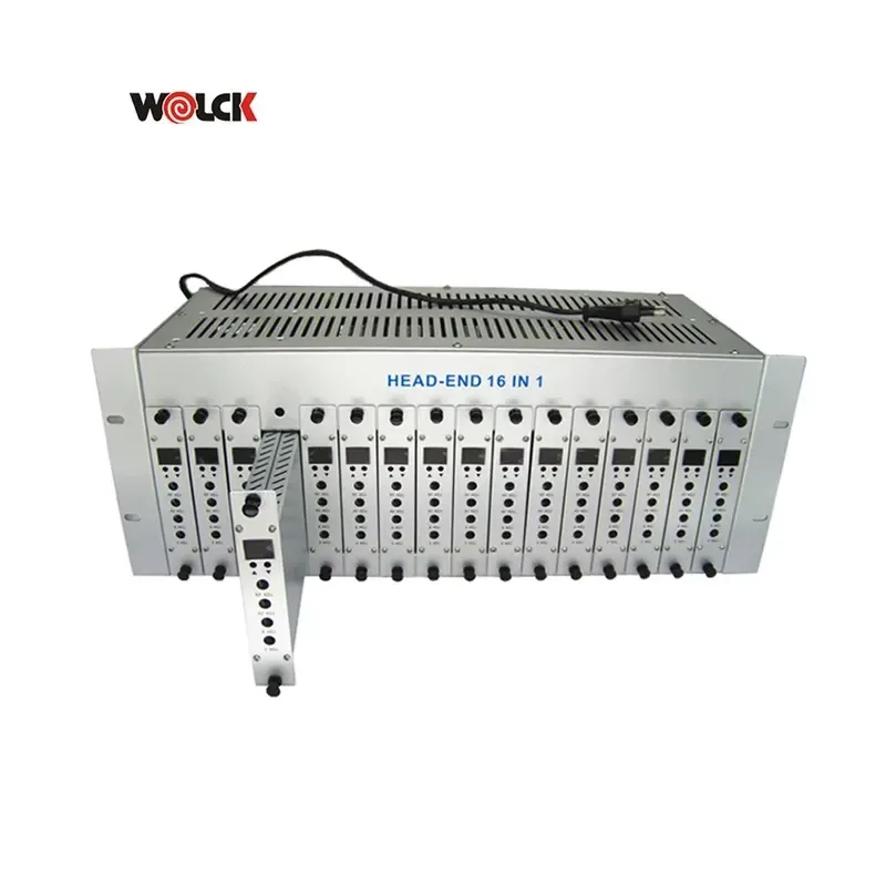 Hot Sale Wolck 16 24 32 in 1 Multi Channel TV IP Out Agile/Fixed Analog CATV Modulator with HD Input