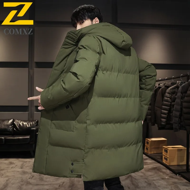 COMXZ الكلاسيكية مقنعين الرجال وسادة مبطنة تخفيف العمل سميكة الدافئة سترة الترفيه ارتداء اليومي دافئ خفيفة الوزن الشتاء سترات جديدة